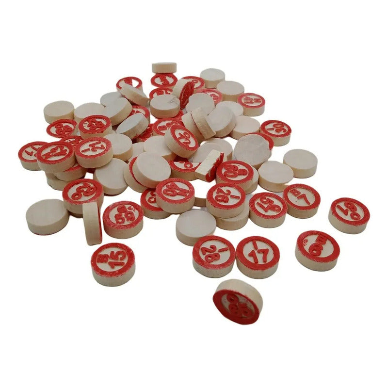 Loteria Bingo Clasico Juego Mesa Lota Con Numeros De Madera