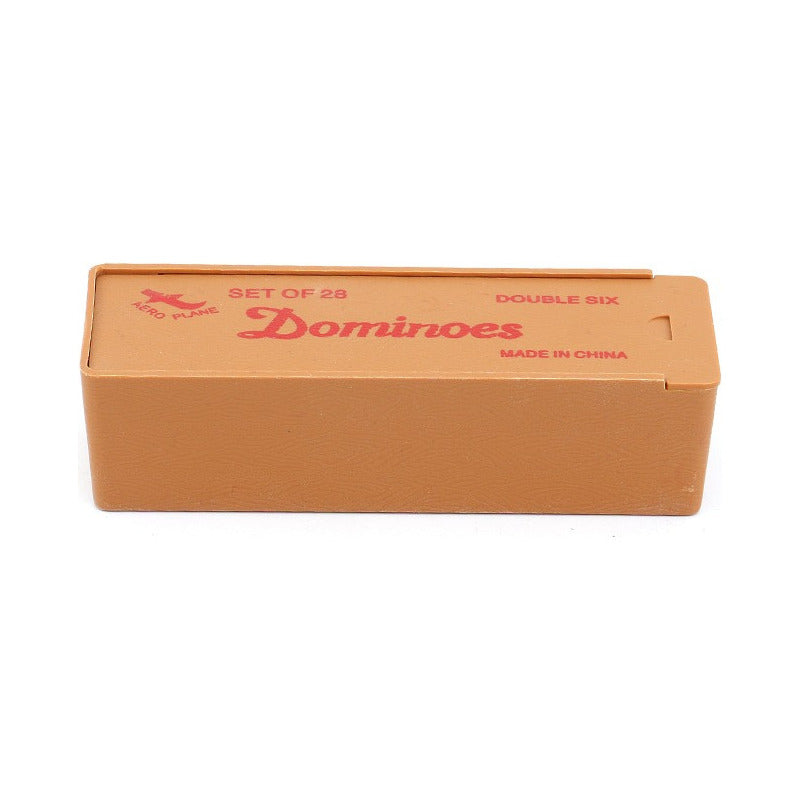 Negro Domino 28 Set En Caja De Plastico (double Six)