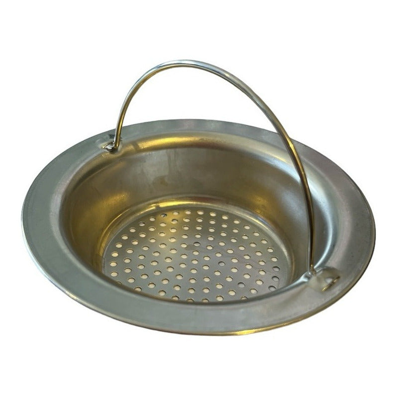 Rejilla Lavaplato Grande Atrapa Basura Restos De Comida 11c Plateado (acero Inoxidable)