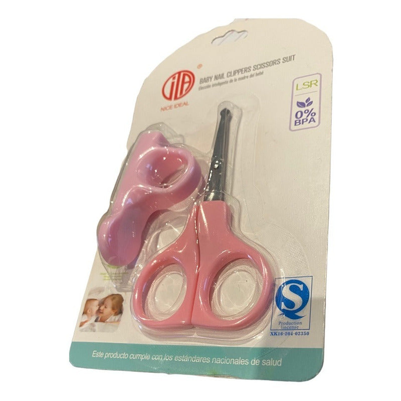 Set Manicure Cortauñas Tijera Manicura Bebe Rosado