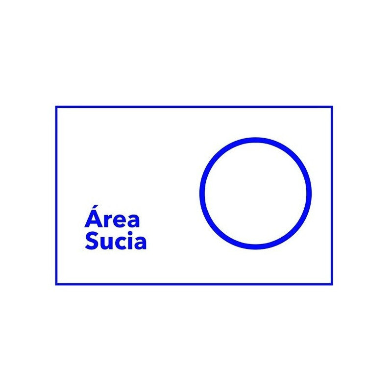 Pack 10 Adhesivos Area Limpia + A Sucia + Baños Etc. 30 X 20