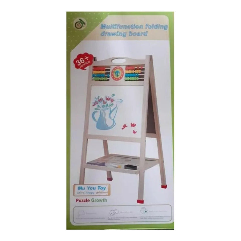 Pizarra Atril Para Niños Doble (tiza/plumón) Madera