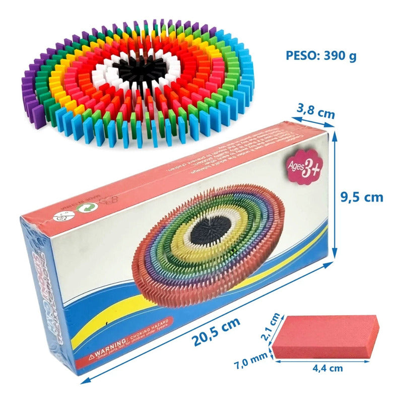 Juguete Bloques Madera Efecto Dominó 100 Piezas Versión Del Personaje Fichas Tipo Dominó