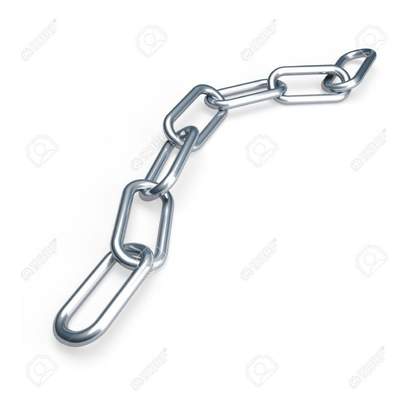 Cadena Metálica Galvanizada Eslabón Largo 1.5 Mt X 6 Mm Plateado