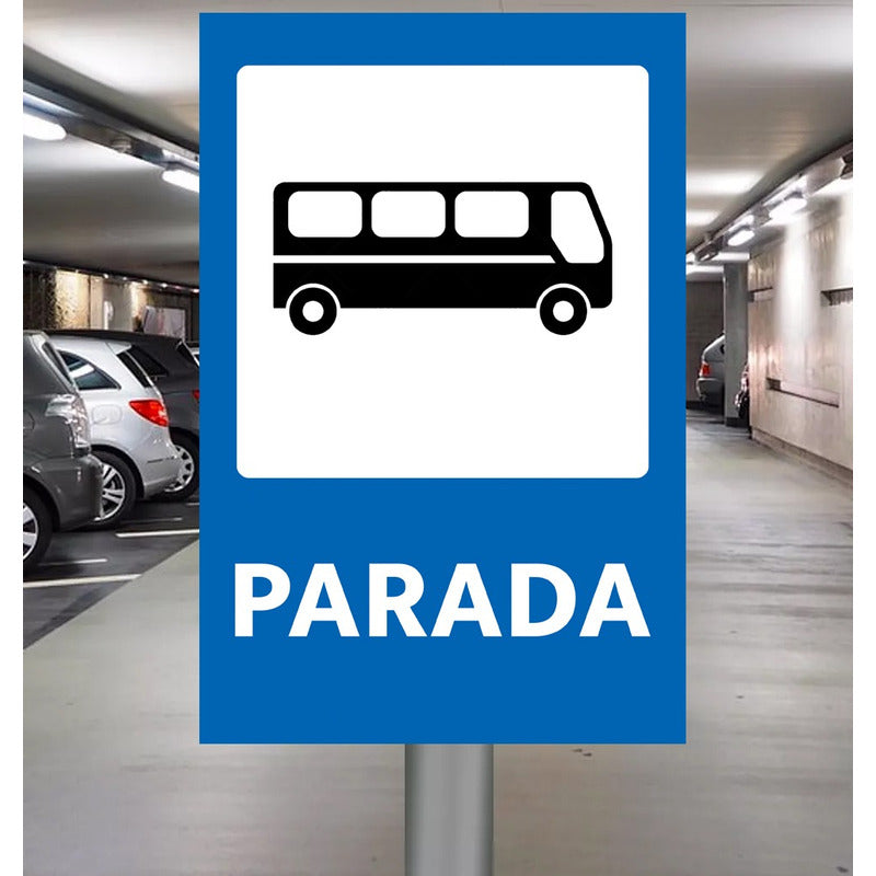 Señaletica Parada Bus Cliente 60x40 Metálico