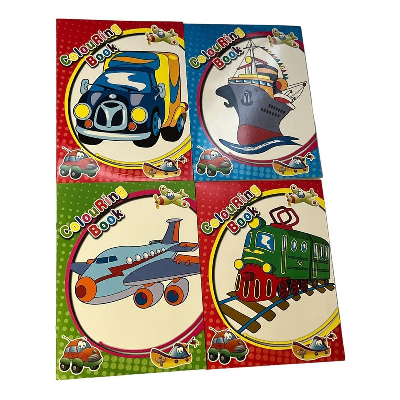 Set 4 Libros Infantiles Para Colorear Pintar Niños Niñas
