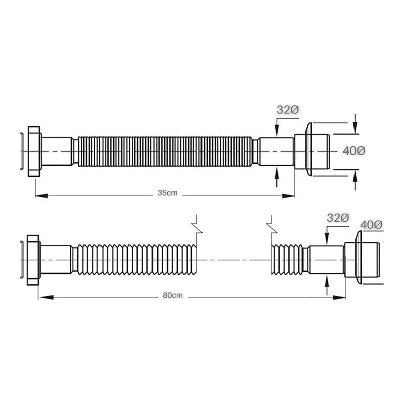 Tubería Flexible 1 1/4 Extensible Fullmercadito