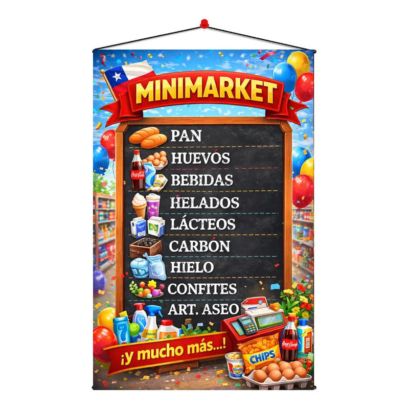 Pendón Colgante Para Minimarket New Minimaket