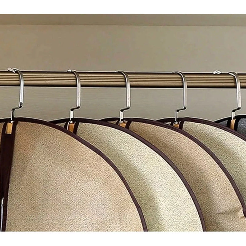 Pack 2 Funda Para Guardar Traje Vestido 60x 100cm Café