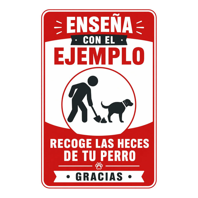 Señalética Trovicel Enseña Con El Ejemplo 45x30cm Blanco