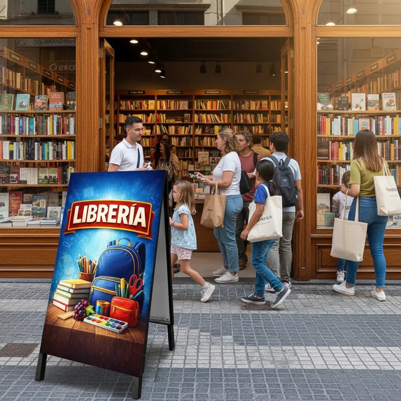 Paloma Publicitaria Libreria 100x60cm Azul