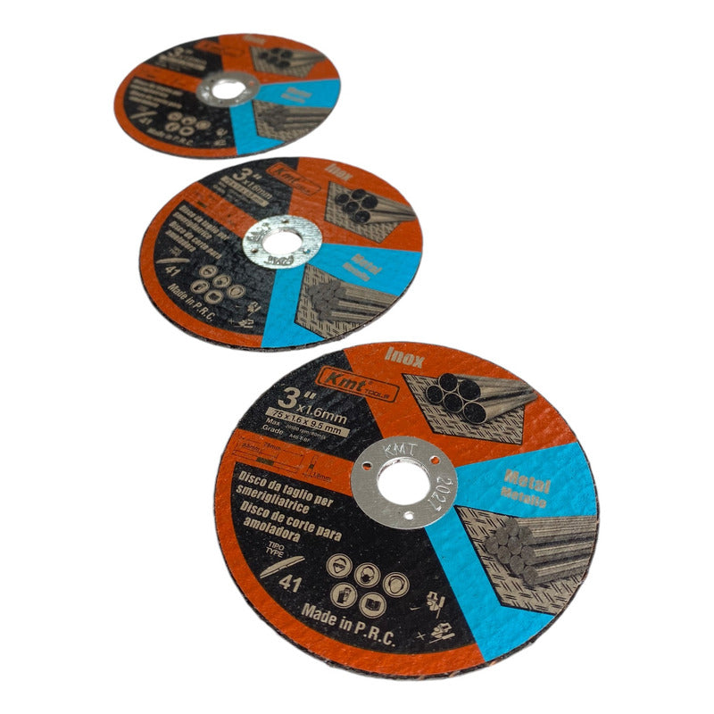 Set 6 Discos Corte Metal 3pulgadas Para Mini Esmeriles