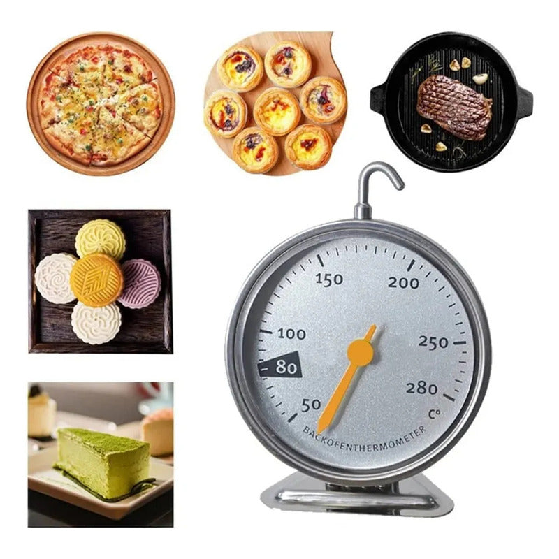 Termómetro Cocina Para Horno, De Acero Inoxidable Metálico