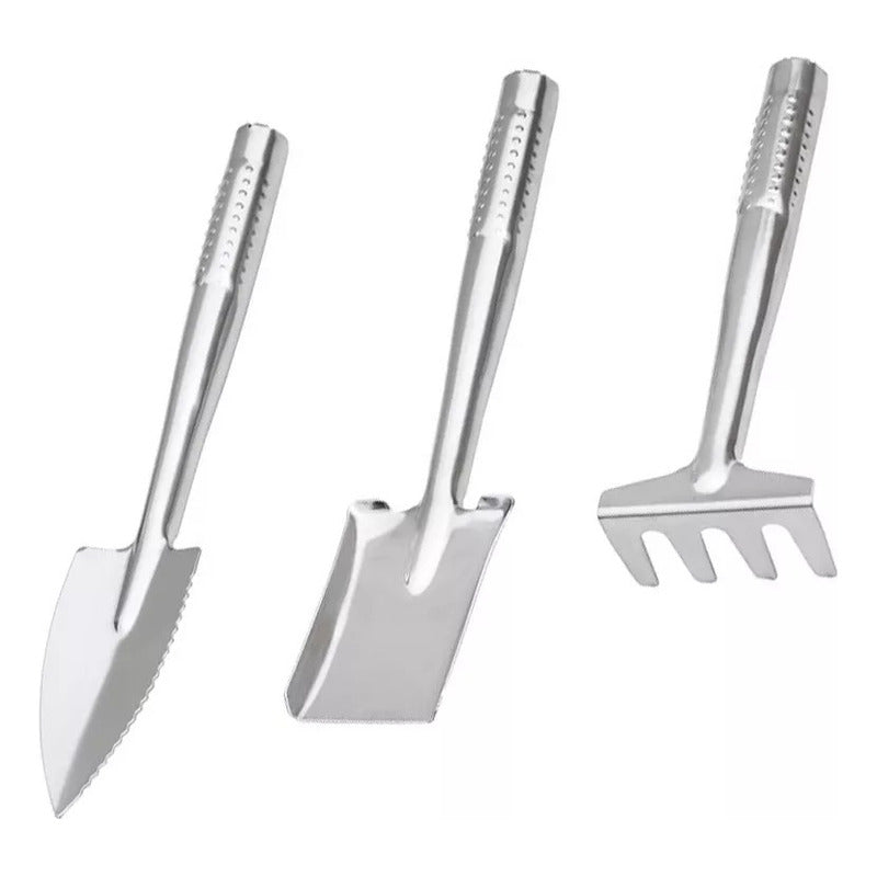 Set Jardín Metalico Palas Mini Y Rastrillo