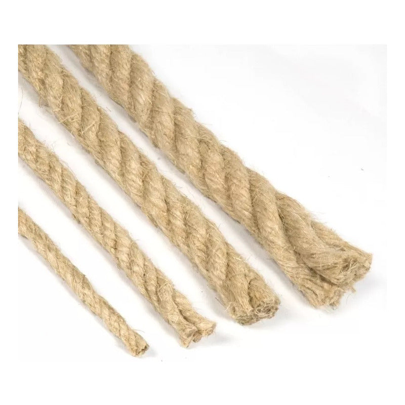 Cuerda Cáñamo Largo 10 Mts X Grosor 10mm Manualidades Marrón