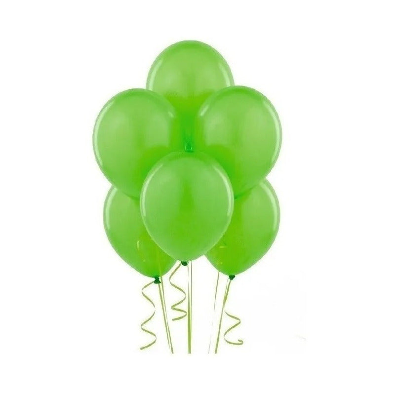 Set De 100 Globos Verde / Medida 23cm