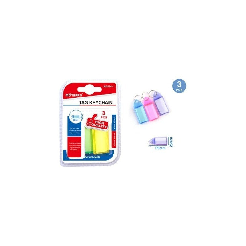 Llaveros Etiqueta Identificador 3 Pcs