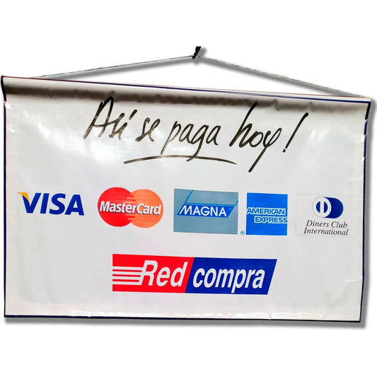 Pendón Publicitario De Así Se Paga Hoy (red Compra) 60x40cm