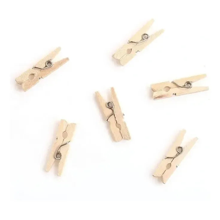 Clips Motarro Madera 2,5cm - 20 Unidades Marrón