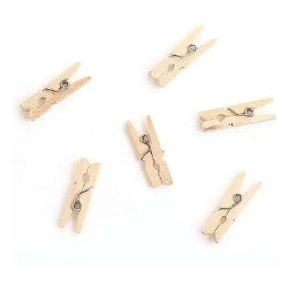 Clips Motarro Madera 2,5cm - 20 Unidades Marrón