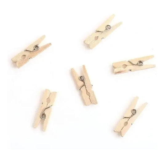 Clips Motarro Madera 2,5cm - 20 Unidades Marrón
