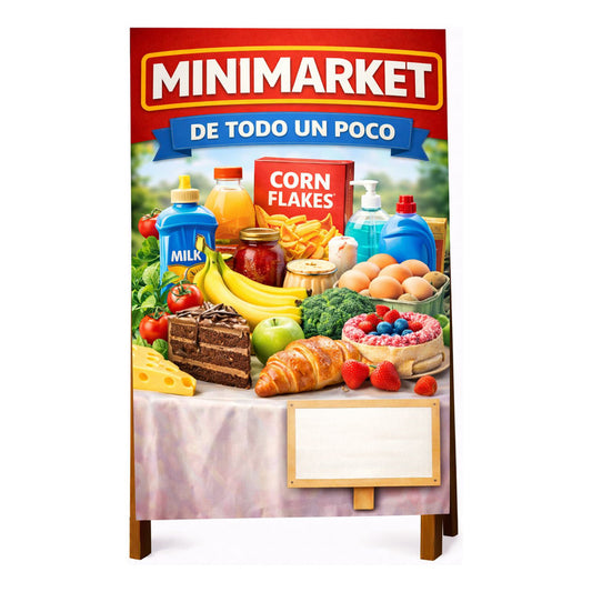 Paloma Publicitaria Minimarket 100x60cm Rojo