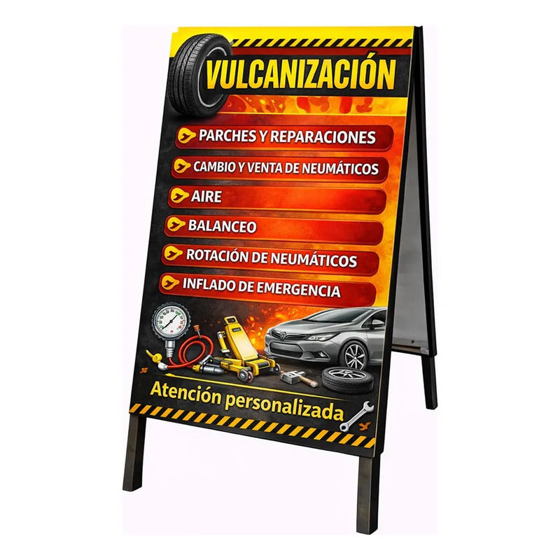 Paloma Publicitaria Vulcanización 100x60cm Negro