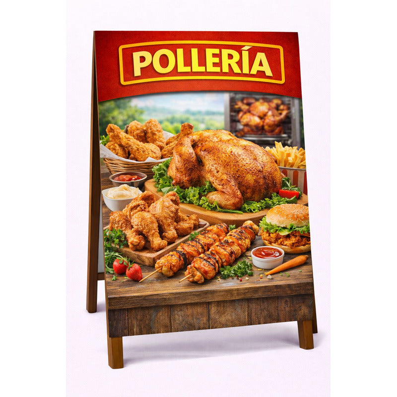 Paloma Publicitaria Pollería 100x60cm Marrón