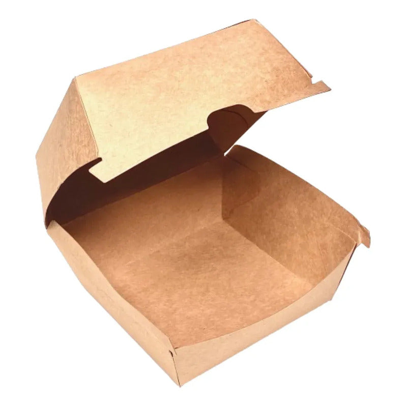 Envase Hamburguesa Carton Kraft Eco Delivery - 100 Und Beige