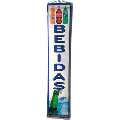 Pendón Publicitario De Bebidas Coca Cola Fanta Sprite 20x100 Blanco