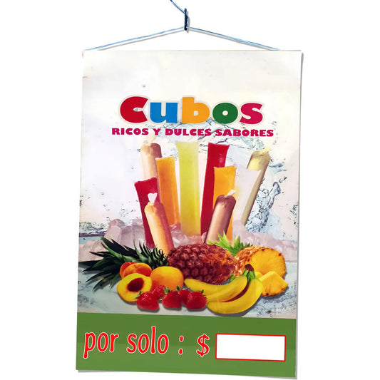 Pendón De Cubos 40x60cm Blanco