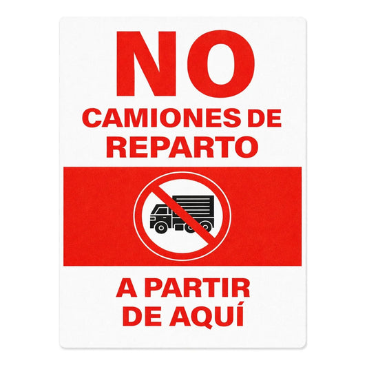 Señalética Trovicel No Camiones De Reparto 30x20cm Blanco