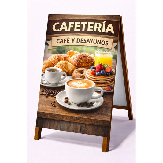 Paloma Publicitaria Cafetería M2 100x60cm Marrón