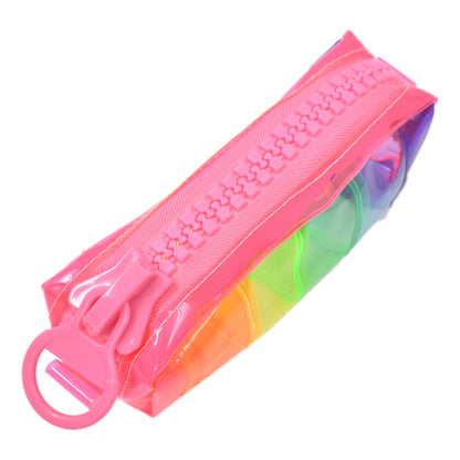 Estuche Transparente Con Patron De Colores