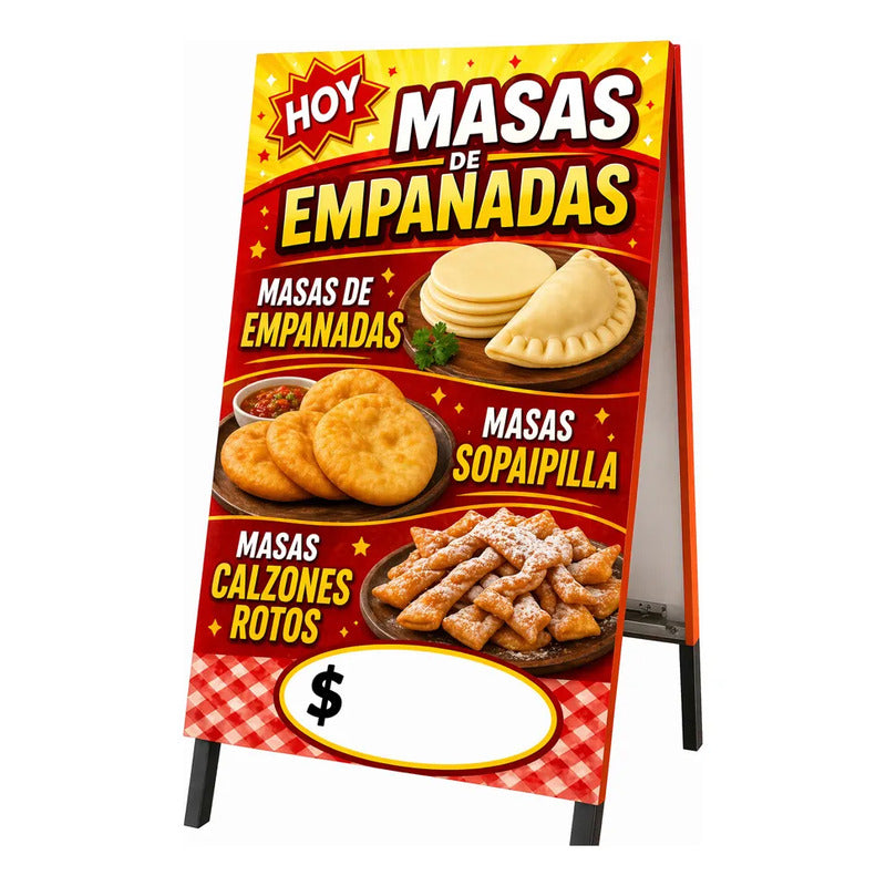 Paloma Publicitaria Masas De Empanadas 100x60cm Amarillo