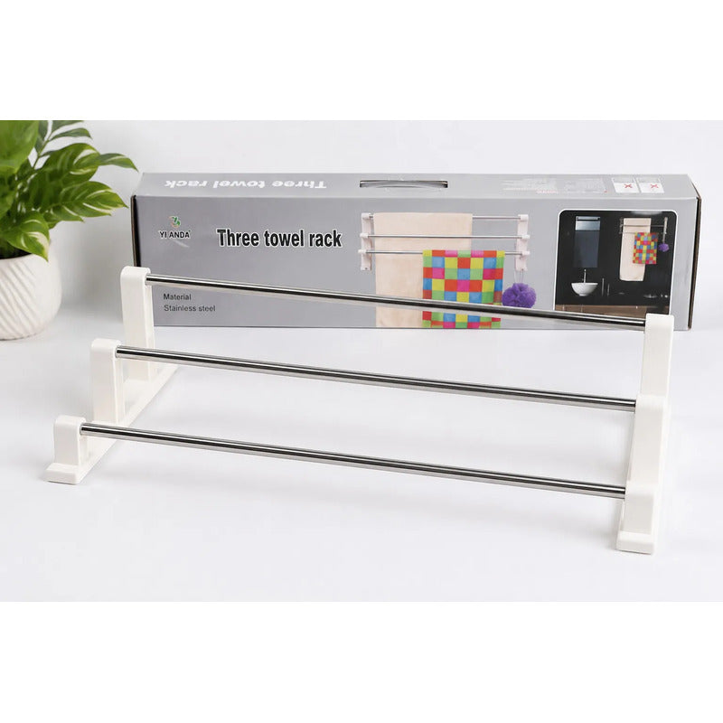 Moderno Toallero Ganchera Percha Colgador Blanco