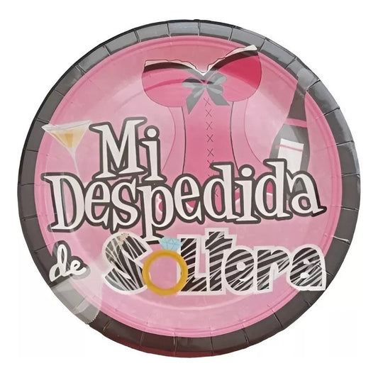 Pack 6 Platos Despedida De Soltera Fiesta Despedida Soltera