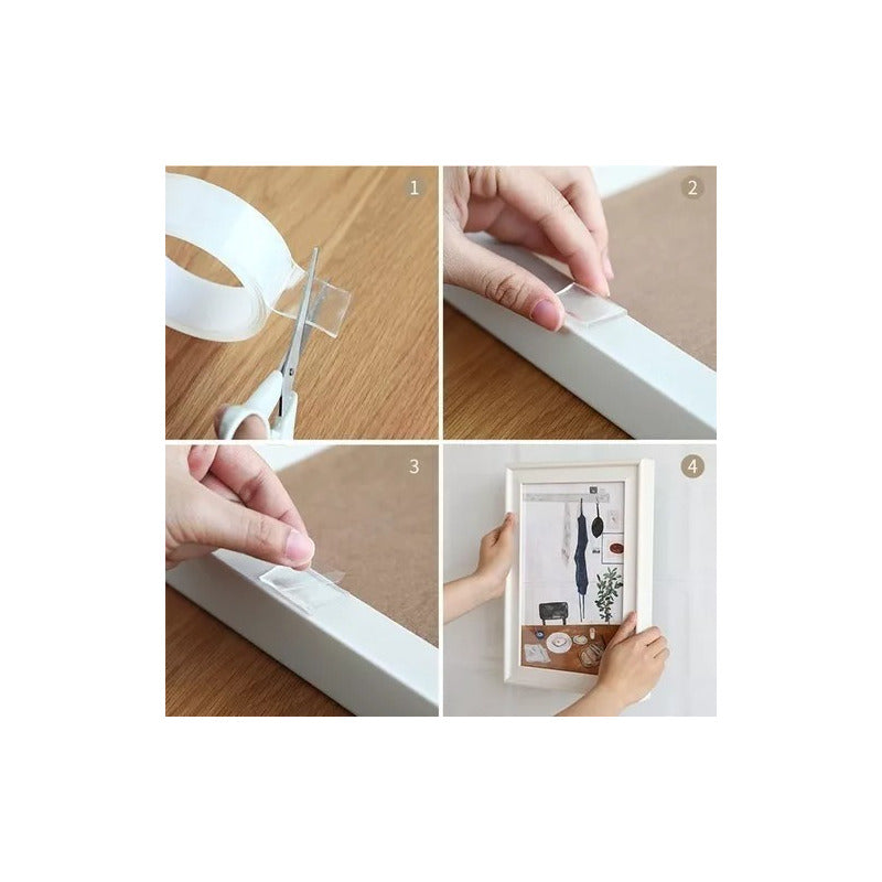 Cinta Doble Contacto Extrafuerte De 2m X 36mm Transparente Cinta Doble Contacto