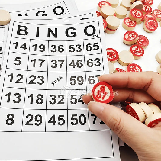 Loteria Bingo Clasico Juego Mesa Lota Con Numeros De Madera
