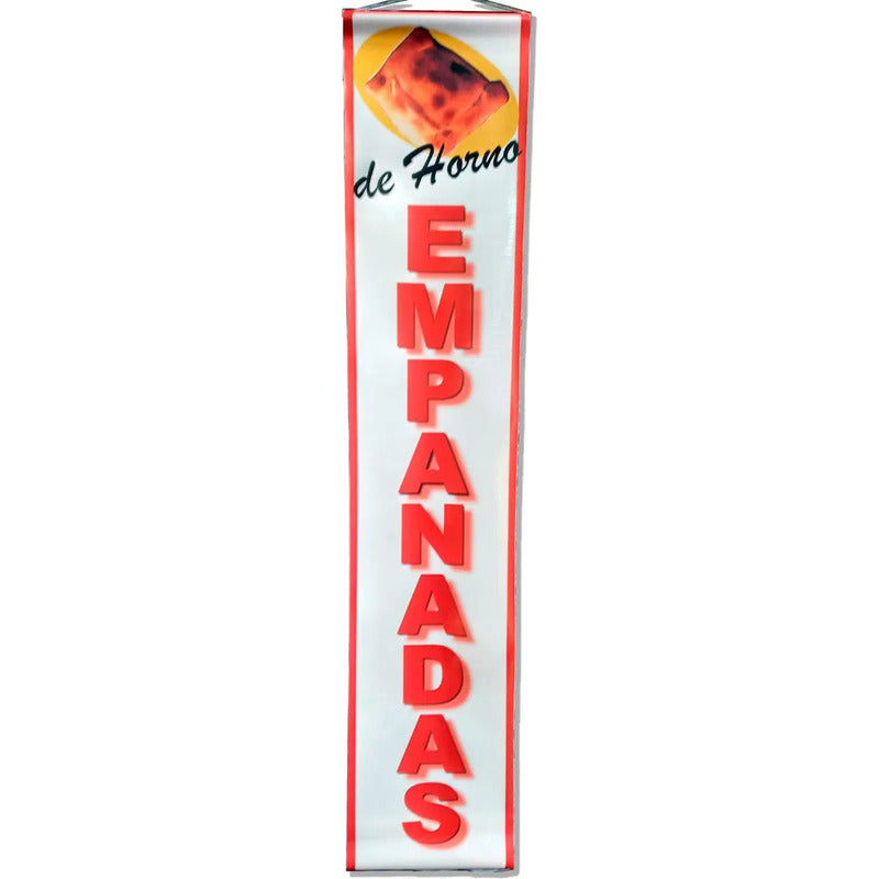 Pendón Publicitario Para Empanadas Horno 20x100 Cm Blanco