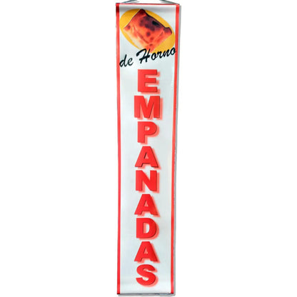 Pendón Publicitario Para Empanadas Horno 20x100 Cm Blanco