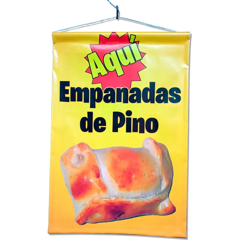Pendón Publicitario De Aquí Empanadas De Pino 40x60cm