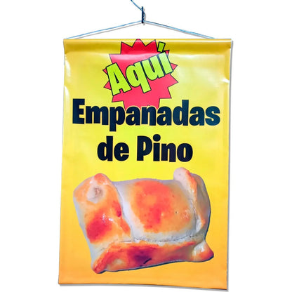 Pendón Publicitario De Aquí Empanadas De Pino 40x60cm