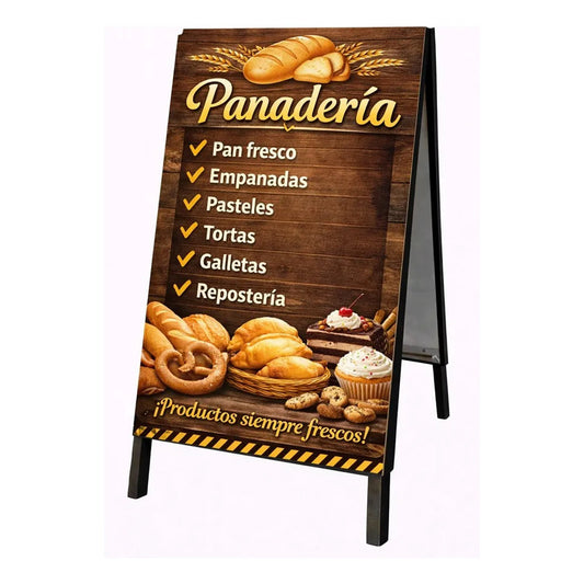 Paloma Publicitaria Panadería M2 100x60cm Marrón Oscuro