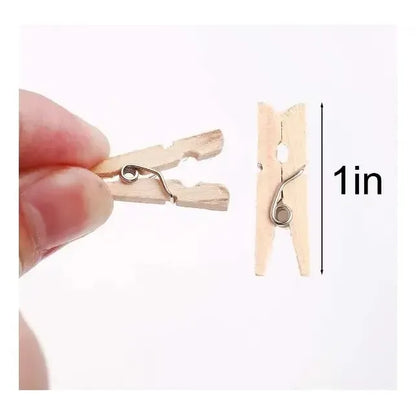 Clips Motarro Madera 2,5cm - 20 Unidades Marrón