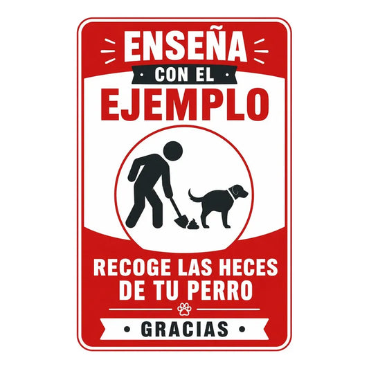 Señalética Trovicel Enseña Con El Ejemplo 60x40cm Blanco