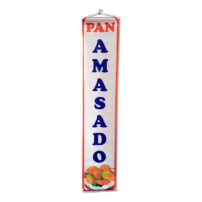 Pendón Publicitario De Pan Amasado M2 20x100cm Blanco
