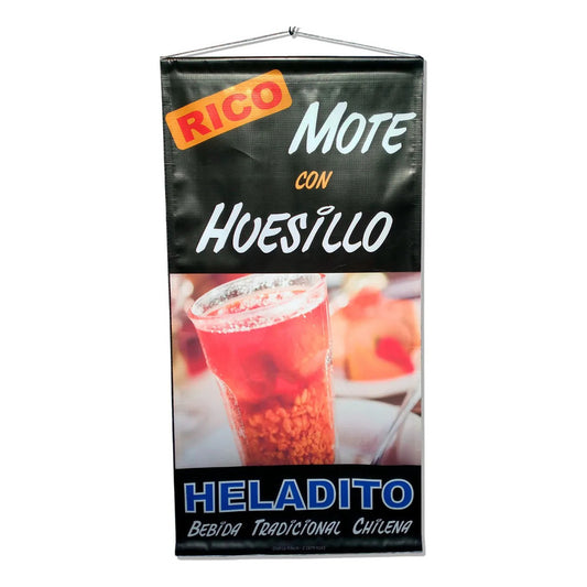 Pendón Publicitario De Rico Mote Con Huesillos M5 50x100cm