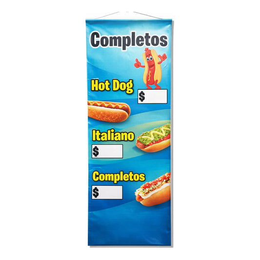 Pendon Publicitario De Completos - Hot Dogs 50x100