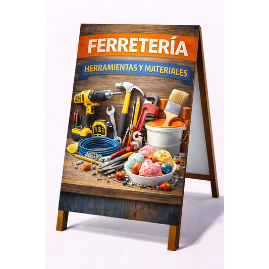 Paloma Publicitaria Ferretería M2 100x60cm Marrón